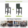thumbnail image 5 of Dark Green Botanical Wildflowers Bar Stool Covers - Stretch Dining Chair Covers Set of 2, Rustic Floral Bar Chair Cover Removable Counter Stool Pub Chairs Slipcovers Protectors for Kitchen/Cafe, 5 of 9