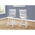 thumbnail image 6 of Set Of Two 38" Grey White Counter Height Swivel Full Back Bar Chairs, 6 of 6