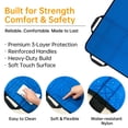thumbnail image 3 of NurtureCare Positioning Bed Pad with Handles, 3-Layer Nylon, Washable, 48" x 40", Lake Blue, 3 of 10