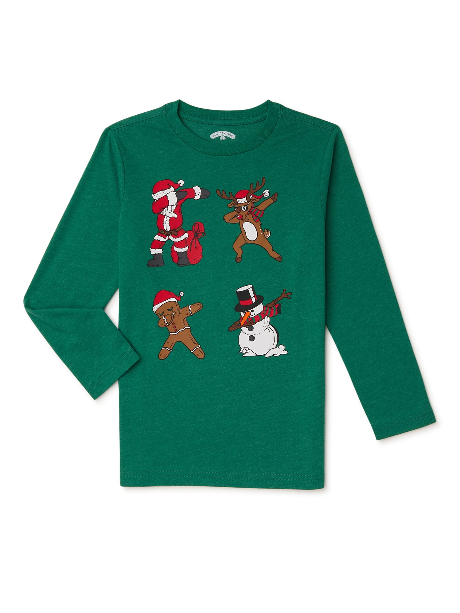 Holiday Time Boys Long Sleeve Christmas TShirt, Sizes 418 Long Sleeve Christmas T Shirt