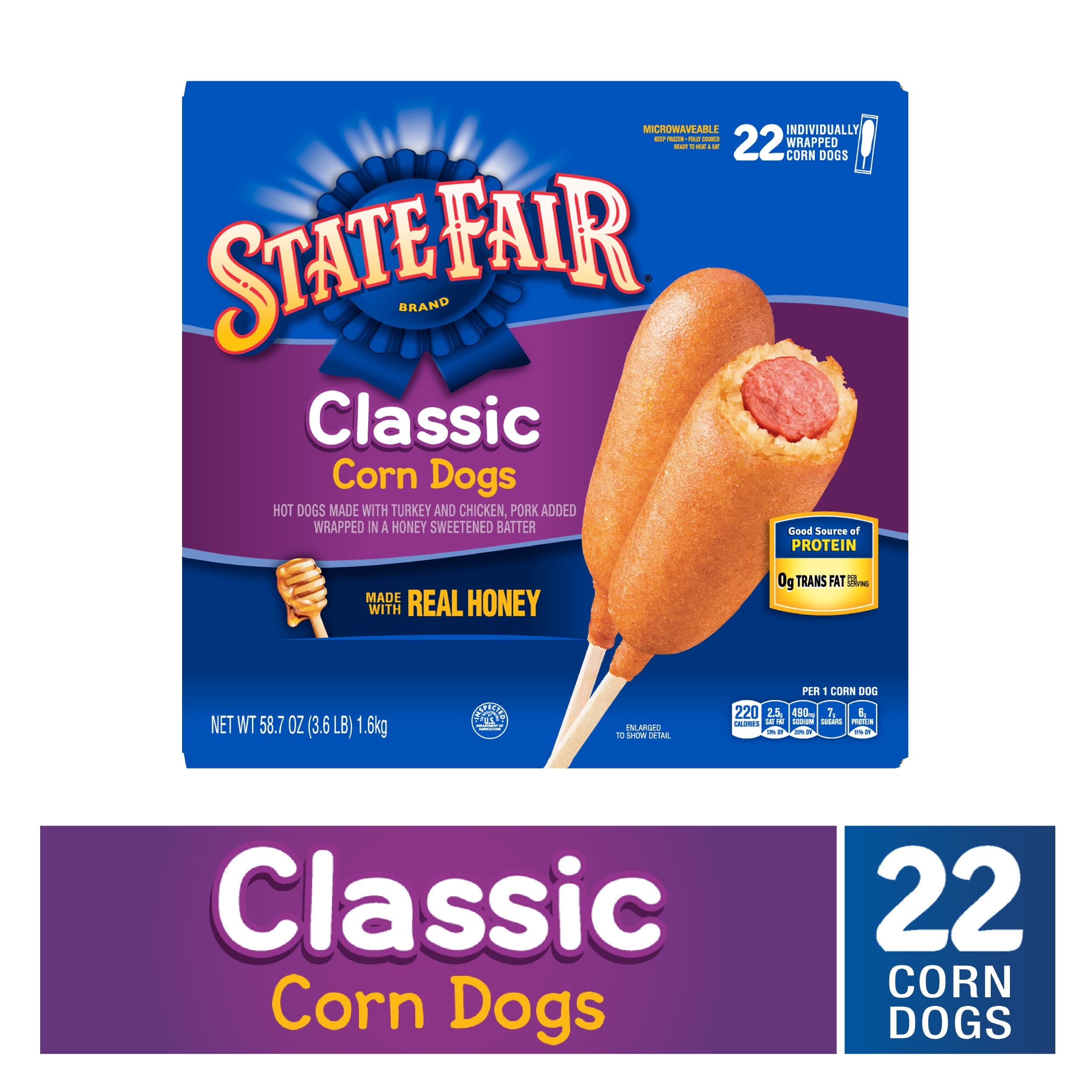 State Fair Classic Corn Dogs, 58.7 oz, 22 Ct (Frozen)