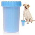 thumbnail image 1 of Limpiador de patas de perro, taza limpiadora de patas de perro, cepillo de limpieza de pies de silicona portátil 2 en 1 para perros con pata fangosa, limpiador de pies de perro para perros grandes, r, 1 of 5