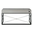 thumbnail image 5 of Bradford 2-Drawer Wood Lift-Top Desk with USB Ports, Antique Gray, 5 of 13