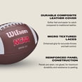 thumbnail image 6 of Wilson NCAA Red Zone Composite Football - Brown, Peewee Size (Ages 6-9), 6 of 10