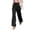 Black, variant on Women's High Waisted Wide Leg Pants, Single Breasted Office Trousers with Side Pockets, Structured Drape Casual Suit Pants for Work and Business Casual Black S