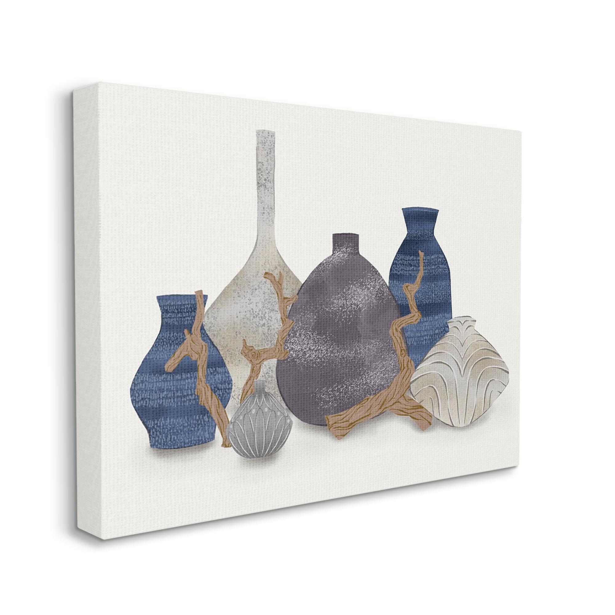 Stupell Industries Ornate Vase Still Life Leaning Driftwood Branches Graphic Art Gallery Wrapped Canvas Print Wall Art, Design by Ziwei Li
