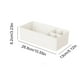 thumbnail image 3 of Organizador de escritorio multifuncional con compartimentos ajustables | Caja de almacenamiento para papelería, joyería y cosméticos para estudiantes, escuela | Organizador de plástico blanco para, 3 of 5