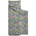 thumbnail image 2 of Boston Terrier and Sun Gray Pattern Teens Toddler Nap Mat with Pillow, Sleeping Mat Bag for Preschool Daycare 59"x22", 2 of 6