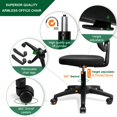 thumbnail image 2 of KOLLIEE Armless Office Chair Mesh Ergonomic Small Desk Chair Armless Adjustable Swivel Black Computer Task Chair No Armrest Mid Back Home Office Chair for Small Spaces, 2 of 7