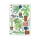 thumbnail image 3 of Pegatina de pared con diseño floral azul para decoración del hogar, ideal para restaurante. Plantas en macetas, 3 of 7