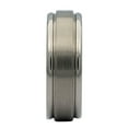 thumbnail image 2 of 8mm Titanium Brushed Center Grooved Edge Wedding Band Ring, 2 of 5