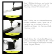 Auto Drive Durable Universal, Screen Door Crossbar Handle, Heavy Duty RV Door Handle