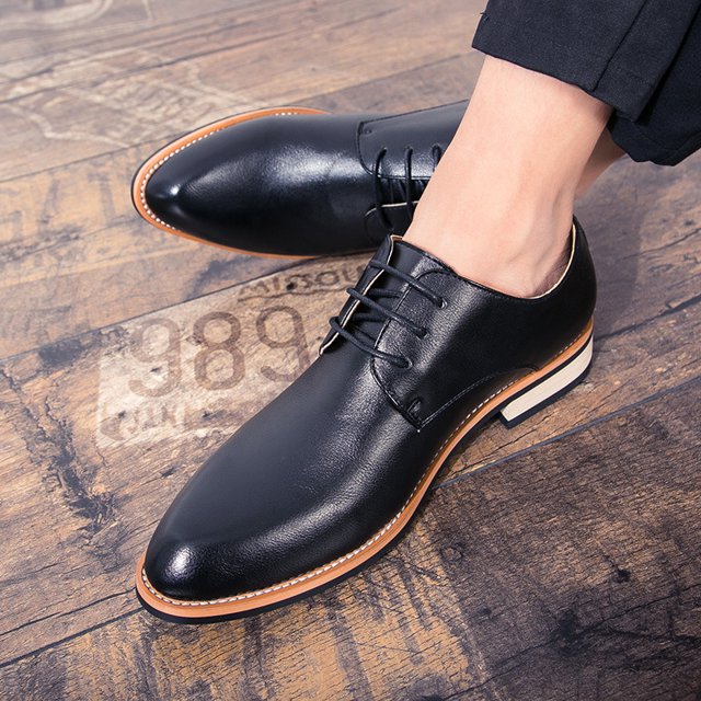 Nuevos zapatos de boda de moda para hombres, zapatos Oxford de cuero, zapatos de vestir de negocios para hombres, mocasines (25 cm)