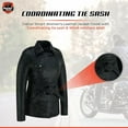 thumbnail image 6 of Daniel Smart Women Motorcycle Leather Jacket Wind Resistant Dyed Leather Jacket with long sleeves Inner Cuffs and Pockets, 6 of 6