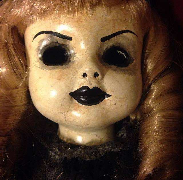 scary blonde doll
