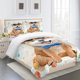 thumbnail image 3 of Juego de cama con estampado de perro, fundas de edredón, fundas de almohada, artículos para el hogar para dormir para niños, juegos de ropa de cama de verano con patrón lindo para mascotas Inevent HA012376-05, 3 of 7