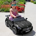 thumbnail image 2 of VOLTZ TOYS Licensed Mercedes-Benz AMG GTR 12V Kids Ride On Car - Electric Sports Car with Remote Control, LED Lights & Music - Black, 2 of 6