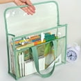 thumbnail image 2 of Carpeta de plástico transparente expandible con cierre a presión, impermeable, tamaño carta A4, bolsa portátil para documentos, para oficina y escuela., 2 of 8