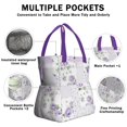 thumbnail image 3 of Pioneer Flower Floral Print Pattern Drawstring Lunch Bag Women - Drawstring Lunch Bag Insulated for Work Office - Stain-Resistant Large Lunchbags for Women with Multi-Pockets, 3 of 6
