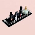 thumbnail image 1 of Wall Mount Glass Shelf For Bathroom & Kitchen Wall Shelf, For Accessories Organizer, Rack, Rust Proof, Scratch Resistant, Water Resistant (18 X 6 Inch, Black) Pack Of 1, 1 of 4