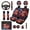 Fire Wolf Galaxy, variant on Wolf Car Seat Cover Set of 14 American Flag Steering Wheel Cover Seat Belt Covers Headrest Covers Center Console Pad Coasters Keychain Auto Interior Accessories, 4th of July