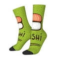 thumbnail image 2 of Uemuo Fresh Sushi Pattern Women's Crew Socks, Soft Durable Breathable Moisture-Wicking with Odor Control Cotton socks, 2 of 9