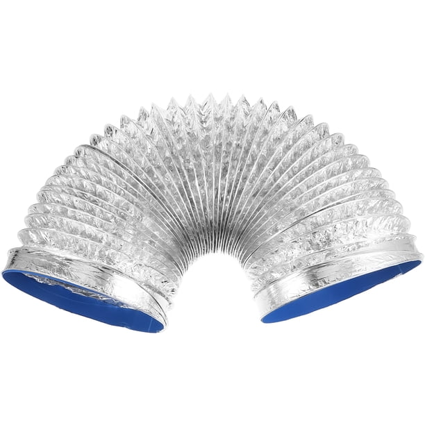 WORGEOUS Manguera de ventilación de tubo de admisión de aire flexible Tubo de admisión de aire de 1.5 m Manguera de ventilación de escape para ventilación de HVAC Diámetro de 100 mm (plateado)