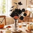 thumbnail image 5 of Halloween Spooky Artificial Twig Branch Floral Pick, Plastic Vase Filler with Pumpkin Face Spider Detail for Tabletop Porch Yard Party Decor, 5 of 5
