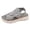 A-Grey62, variant on Women's Sandals Cutout Fish Mouth Solid Color Flat Sole Sandals Breathable Mesh Upper Walkig Shoes