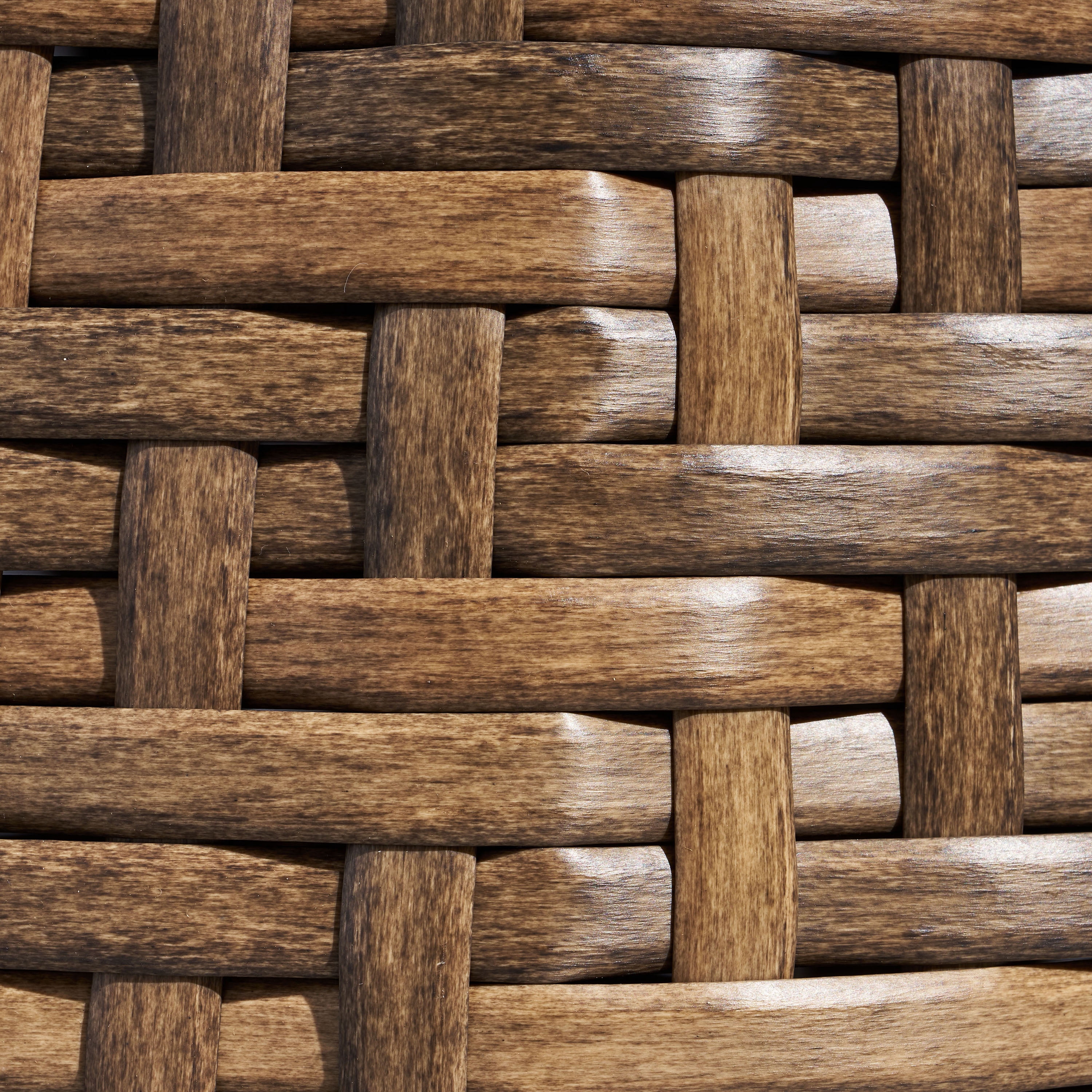 Beautiful Wicker Outdoor Side Table with Faux Wood Top by Drew Barrymore, Brown