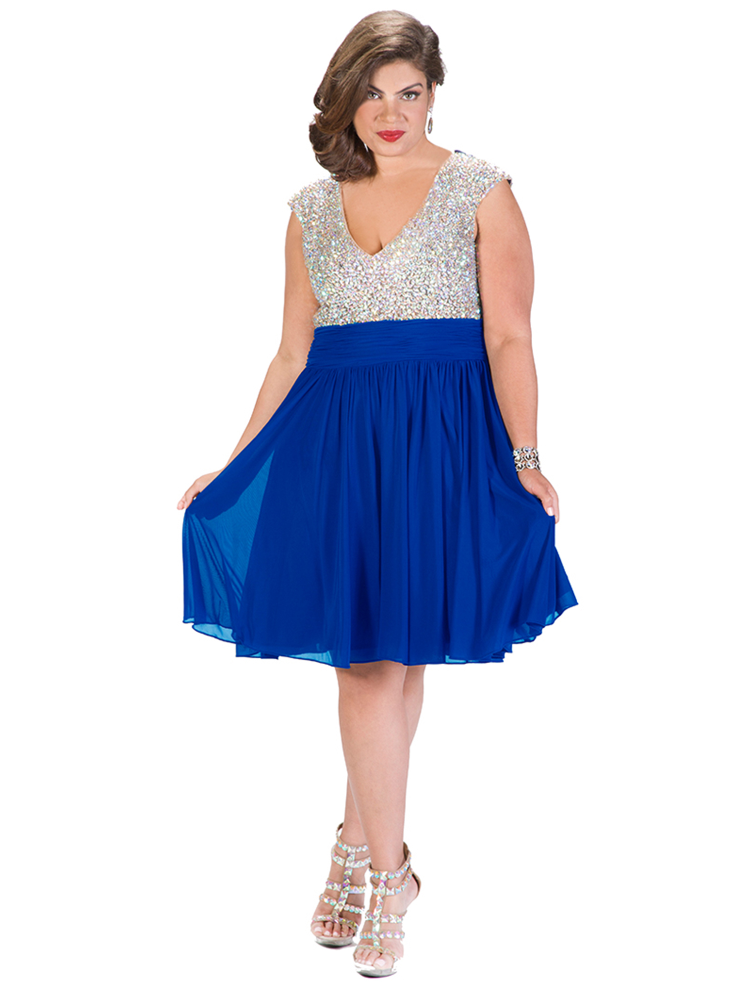 plus size cocktail dresses with bling