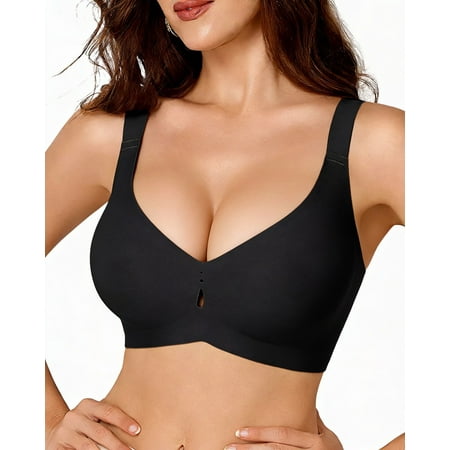 A AGROSTE Wireless Bras for Women Smoothing No Underwire Push Up Seamless Bra Supportive and Lifting Full Coverage Comfort Soft Everyday Bras