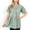 Green, variant on Women's Short Sleeve Babydoll Blouse with Ruffled Hemline and Loose Fit for Effortless Casual Style- Small, Green