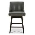 thumbnail image 4 of CHITA 26 inch Faux Leather Swivel Upholstered Counter Height Bar Stools with Full Back, Retro Gray, 4 of 12