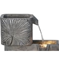 thumbnail image 6 of 3 Tiers Square Modern Cascading Water Fountain Outdoor with Warm White LEDS, 6 of 7
