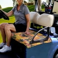 thumbnail image 3 of Renewold Golf Cart Seat Cover Lightweight Golf Blanket Universal Fit for EZGO Yamaha Club Cars and More 2-Seat Golf Cart, Hawaiian Palm Tree Flower Chimpanzee, 3 of 5
