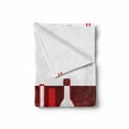 thumbnail image 2 of Wine Soft Flannel Fleece Throw Blanket, Modern Design Party Drink Beverage Product with Abstract Display, Cozy Plush for Indoor and Outdoor Use, 70" x 90", Red Burgundy White, by Ambesonne, 2 of 6