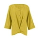 thumbnail image 4 of Ailaofu Women's V Neck Summer Tops Casual Henley Button Down T Shirts, 4 of 5