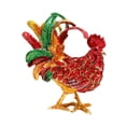 thumbnail image 3 of Joyero con forma de pollo, caja de tesoros, centro de mesa, estatua de animal de metal, caja de baratijas, organizador de joyas para mesita de noche, 3 of 8