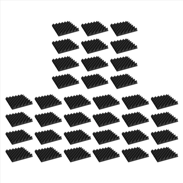 Paquete de 36 Paneles de Espuma Acústica Autoadhesivos Panel de Pared de Tratamiento de Insonorización Ignífugo, Reduce la Espuma de Ruido para Estudio, Etc.