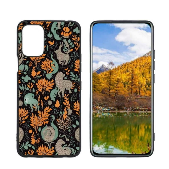 Gothic-dark-Fantasy-Forest-Woodland-plant-2 Phone Case, Degined for LG Q52 Case Men Women, Flexible Silicone Shockproof Case for LG Q52