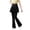 Black, variant on Solid Color Flared Skirt Pants Sun Protection In One Base Pants for Girls Age 5-15 Summer