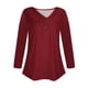 thumbnail image 4 of Camiseta de manga corta con cuello en V para mujer: top con estampado «Love», poliéster, tallas S-XXXL, tallas EE. UU./Reino Unido/UE, informal/para todas las estaciones, 4 of 5