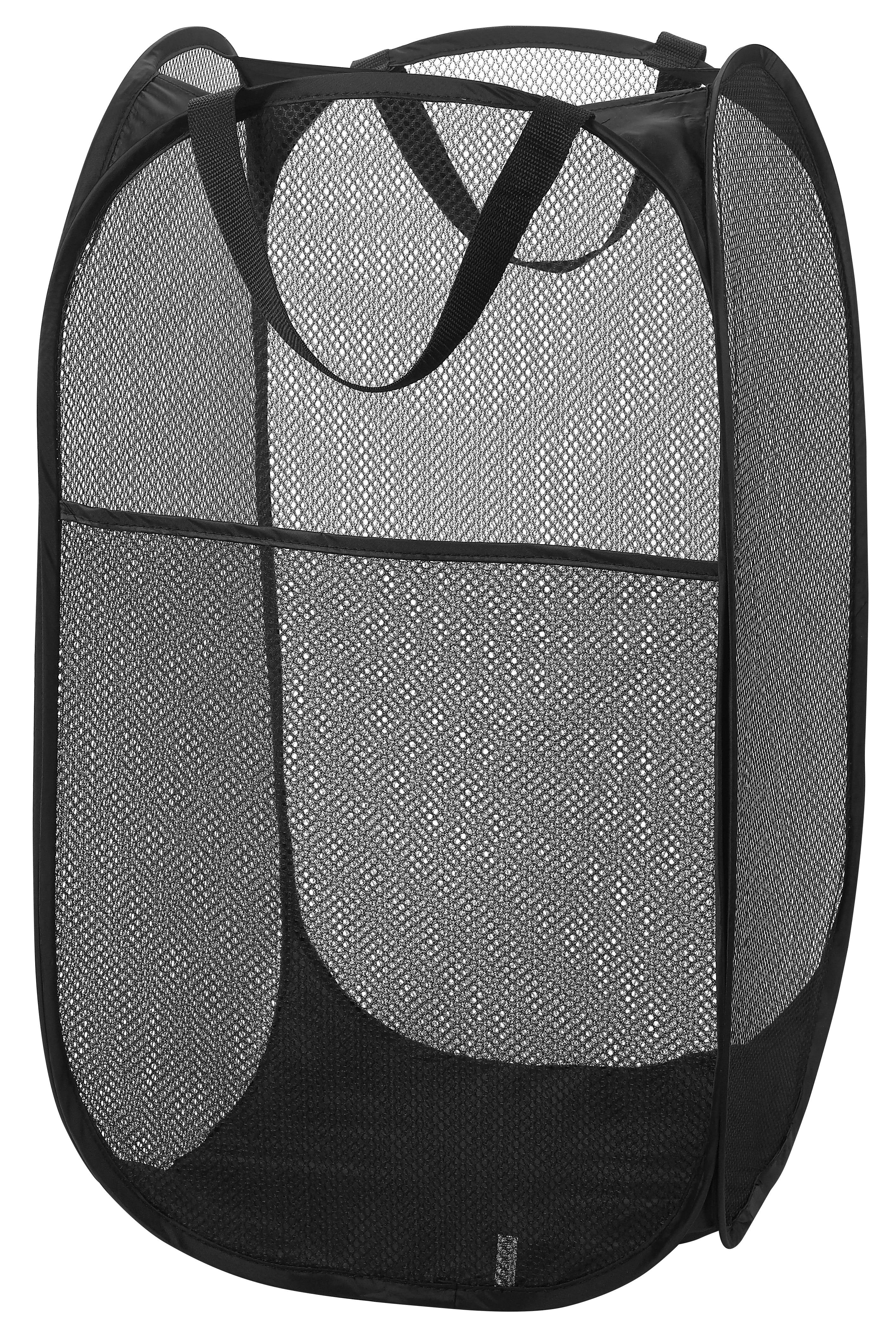 Mesh PopUp Laundry Hamper, Black