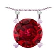 thumbnail image 3 of Star K� Round 7mm Created Ruby Stackable Mothers Hearts Pendant, 3 of 9