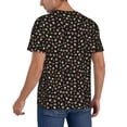 thumbnail image 2 of Lsque Flower Pattern On Black Pattern Mens Polo Golf Shirts Funny Graphics Shorts Sleeve Button Shirts Baseball T-shirt-3X-Large, 2 of 7