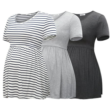 

Bearsland Women s Short Sleeve Maternity T-Shirt Pregnancy Clothes