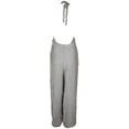 thumbnail image 2 of Max Studio London Womens Belted Jumpsuit, Grey, Medium, 2 of 3