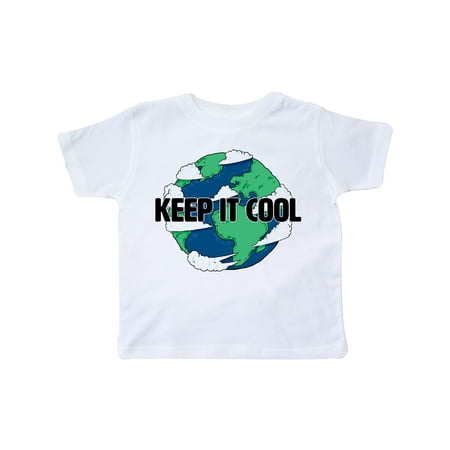 

Inktastic Keep It Cool with Cartoon Earth Gift Toddler Boy or Toddler Girl T-Shirt