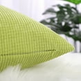 thumbnail image 5 of PiccoCasa Decorative Throw Pillow Cover Corduroy Corn Striped Cushion Cover, Light Green 26" x 26", 5 of 8